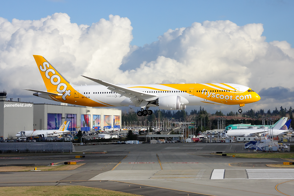 Scoot 787-9 9V-OJA at Paine Field