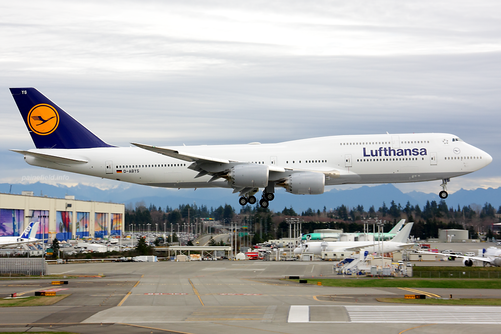 Lufthansa 747-8i D-ABYS at Paine Field